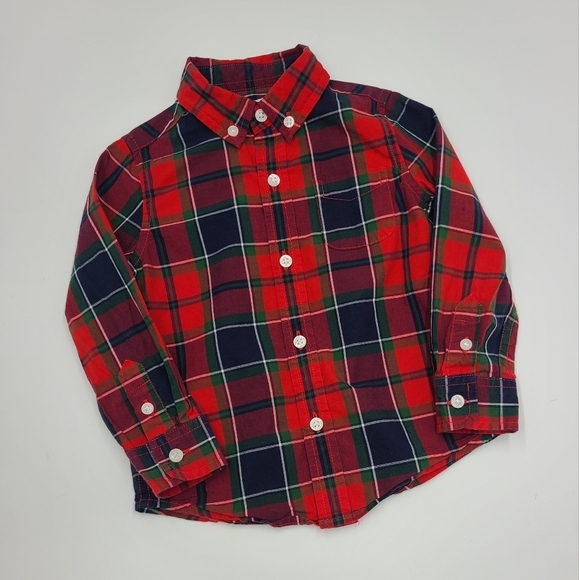 Janie and Jack Other - Janie and Jack baby boy holiday plaid button down shirt size 18-24 months